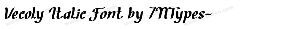 Vecoly Italic Font by 7NTypes字体转换